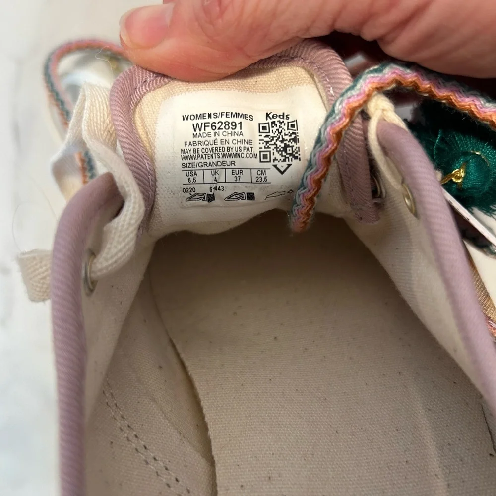 Justina Blakeney Keds X Jungalow Champions Pink Chorus Sneakers women  6.5  NWT - Picture 7 of 8